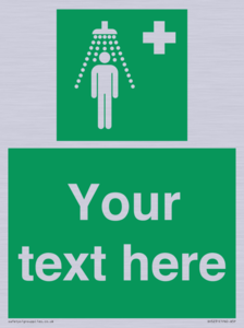 Custom Safety Shower Sign